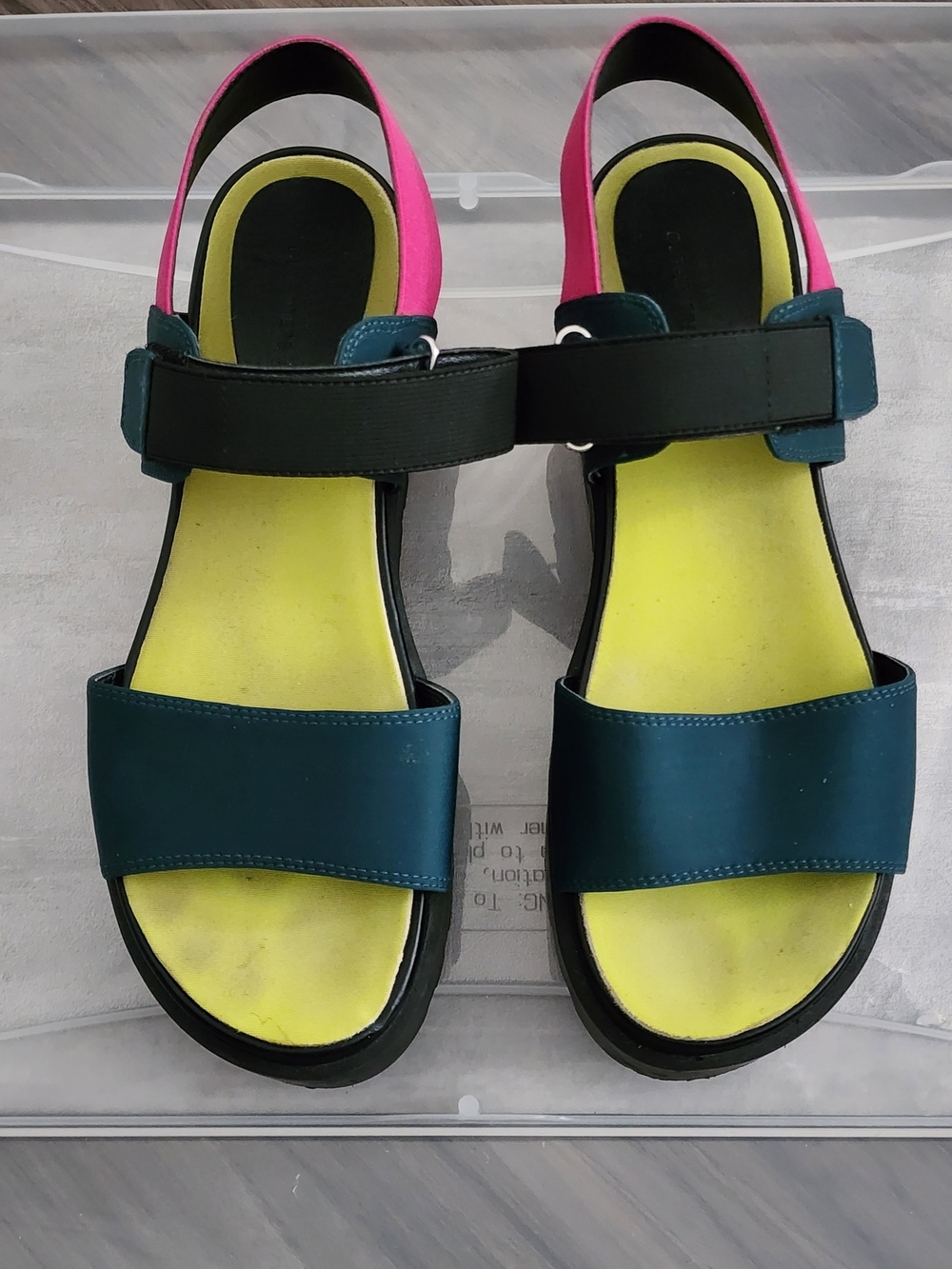 Urban Outfitters Women Size 40 Elastic Platform Sandal Y2K BLOCK Heels